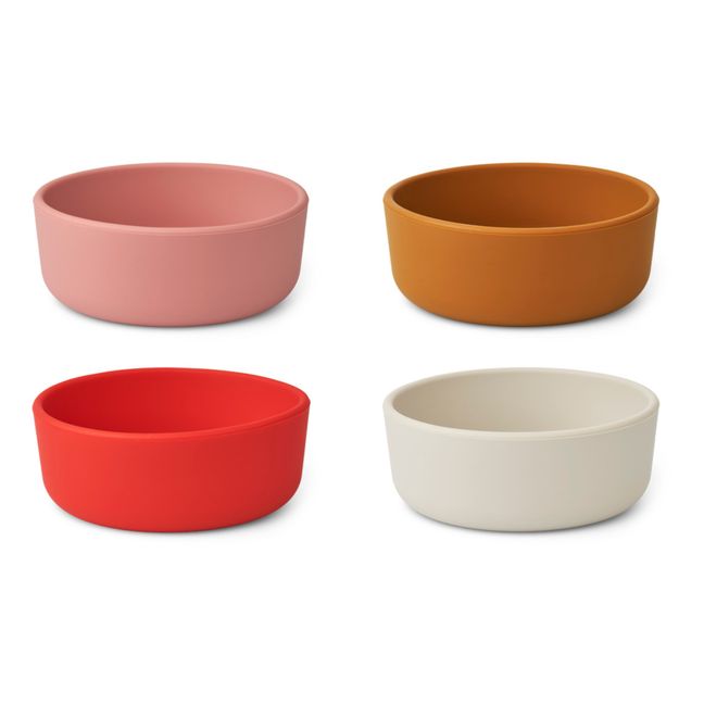 Bols en silicone Iggy - Set de 4 | Rouge