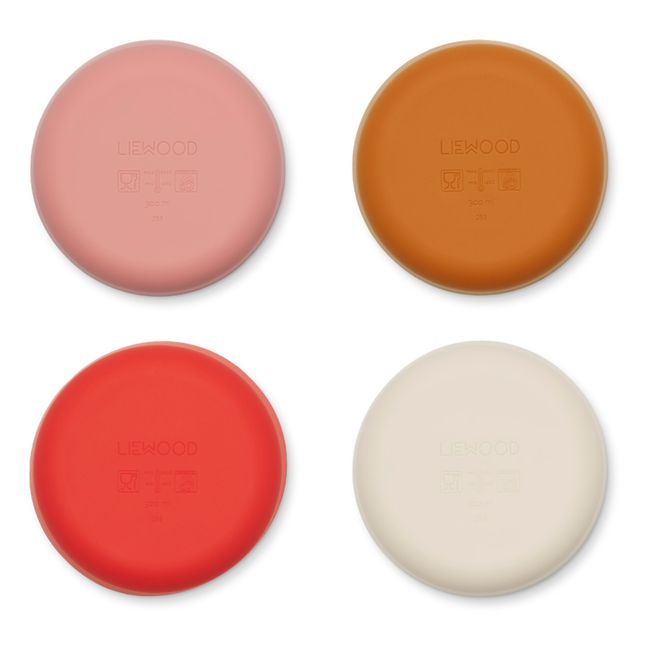 Bols en silicone Iggy - Set de 4 | Rouge