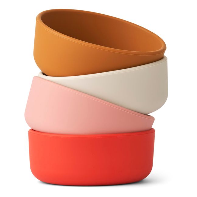Bols en silicone Iggy - Set de 4 | Rouge