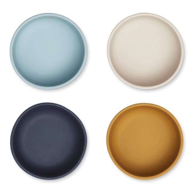 Iggy Silicone Bowls - Set of 4 Blue