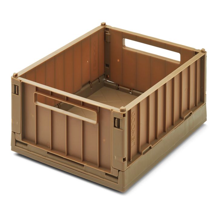 Weston Collapsible Storage Crates with Lid - Set of 2 | Brown- Product image n°1