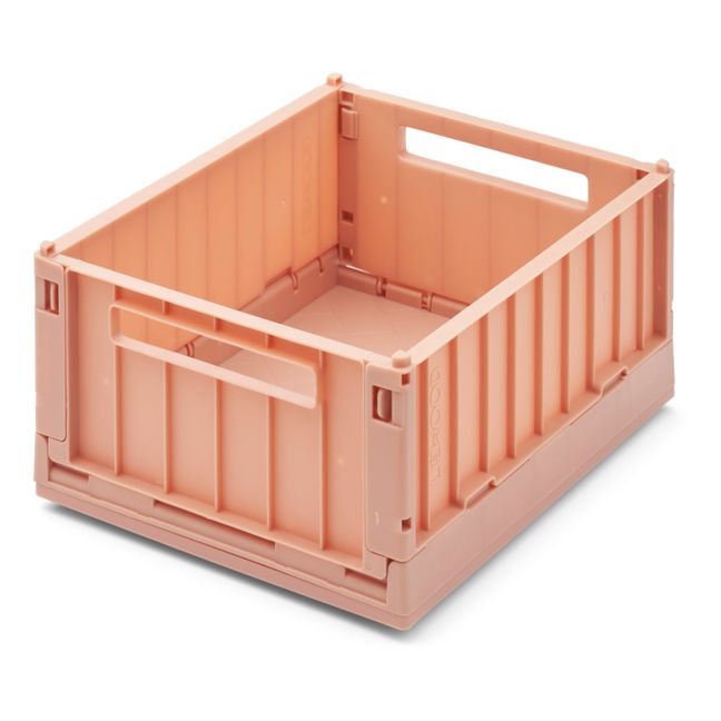 Weston Collapsible Storage Crates with Lid - Set of 2 Pink