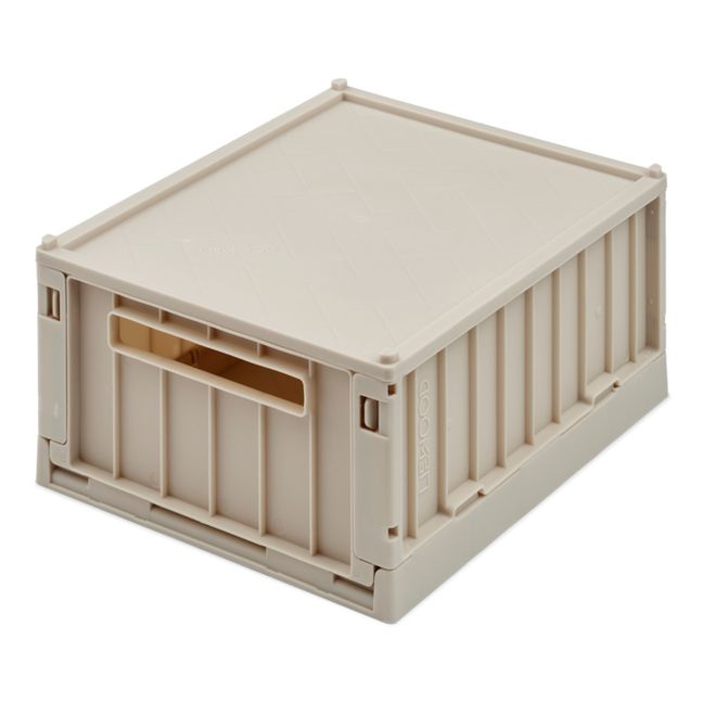 Weston Collapsible Storage Crates with Lid - Set of 2 Sand