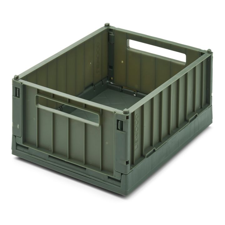 Weston Collapsible Storage Crates with Lid - Set of 2 Dark green- Product image n°1