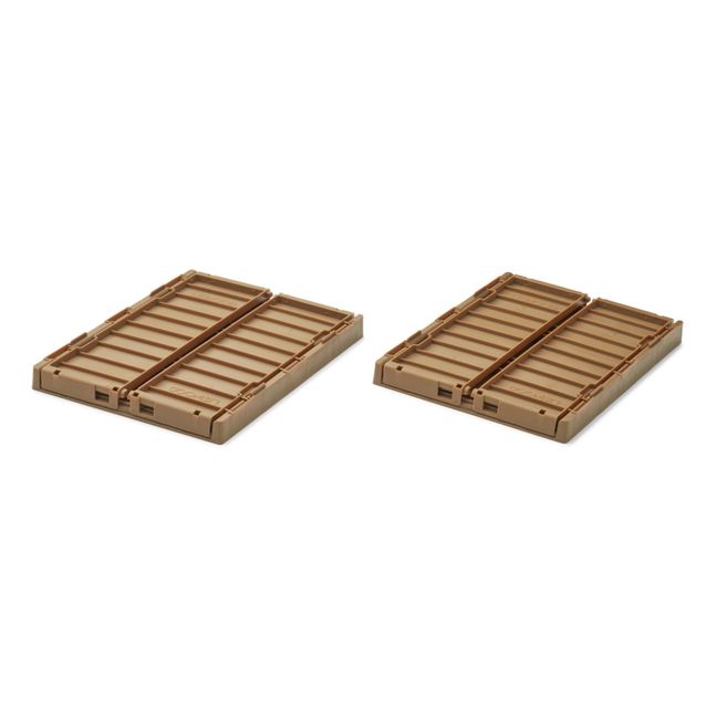 Weston Collapsible Crates - Set of 2 Brown