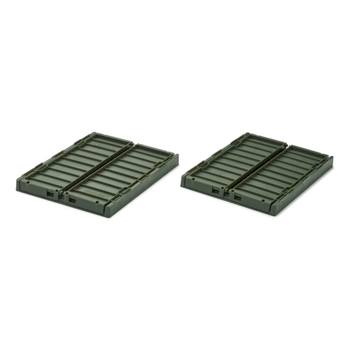 Weston Collapsible Crates - Set of 2 | Dark green- Product image n°1