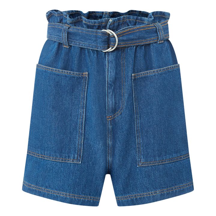 High waisted paper on sale bag denim shorts