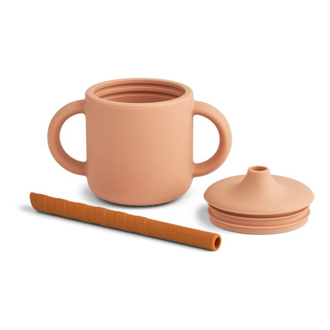 Cameron Silicone Learning Cup and Straw Pink