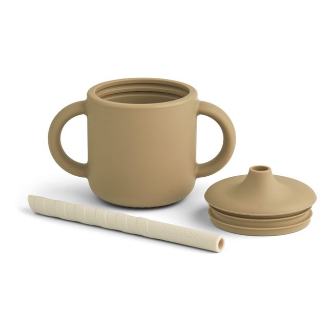 Cameron Silicone Learning Cup and Straw | Beige