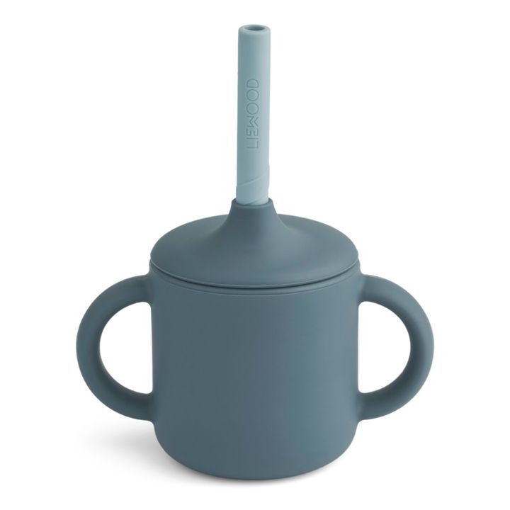 Cameron Silicone Learning Cup and Straw | Azul- Imagen del producto n°0