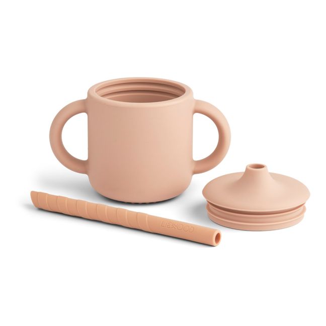 Cameron Silicone Learning Cup and Straw Rosa