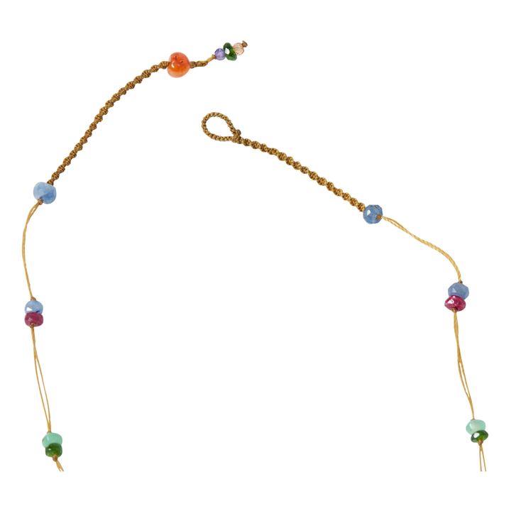 Tibetan Long Smoky Quartz Necklace | Beige- Product image n°4
