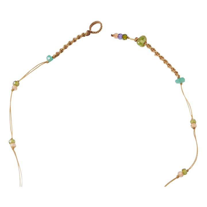Tibetan Long Labradorite Necklace | Tabacco- Product image n°3