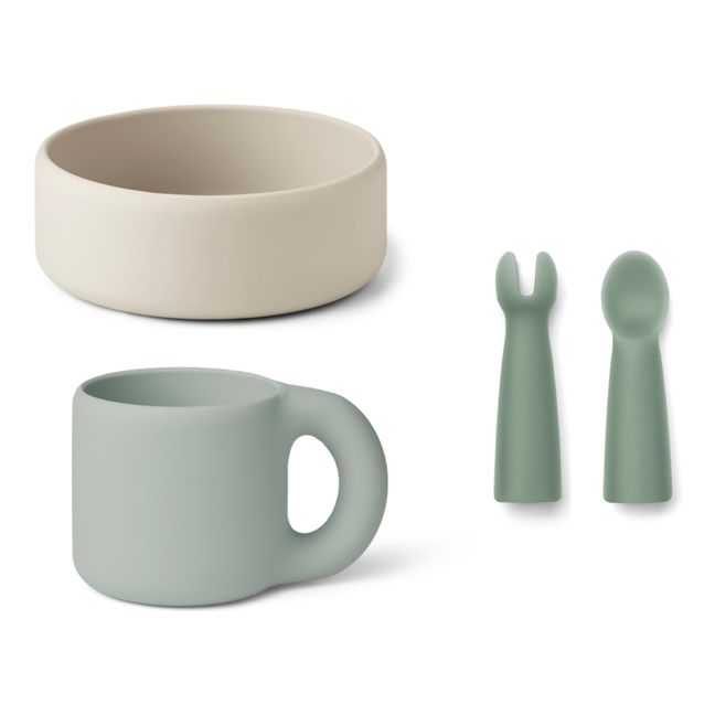 Lise Tableware Set - 4 Pieces | Grey blue