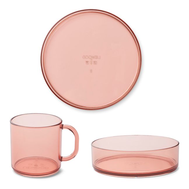 Siva Tritan Tableware Set - 3 Pieces Pink