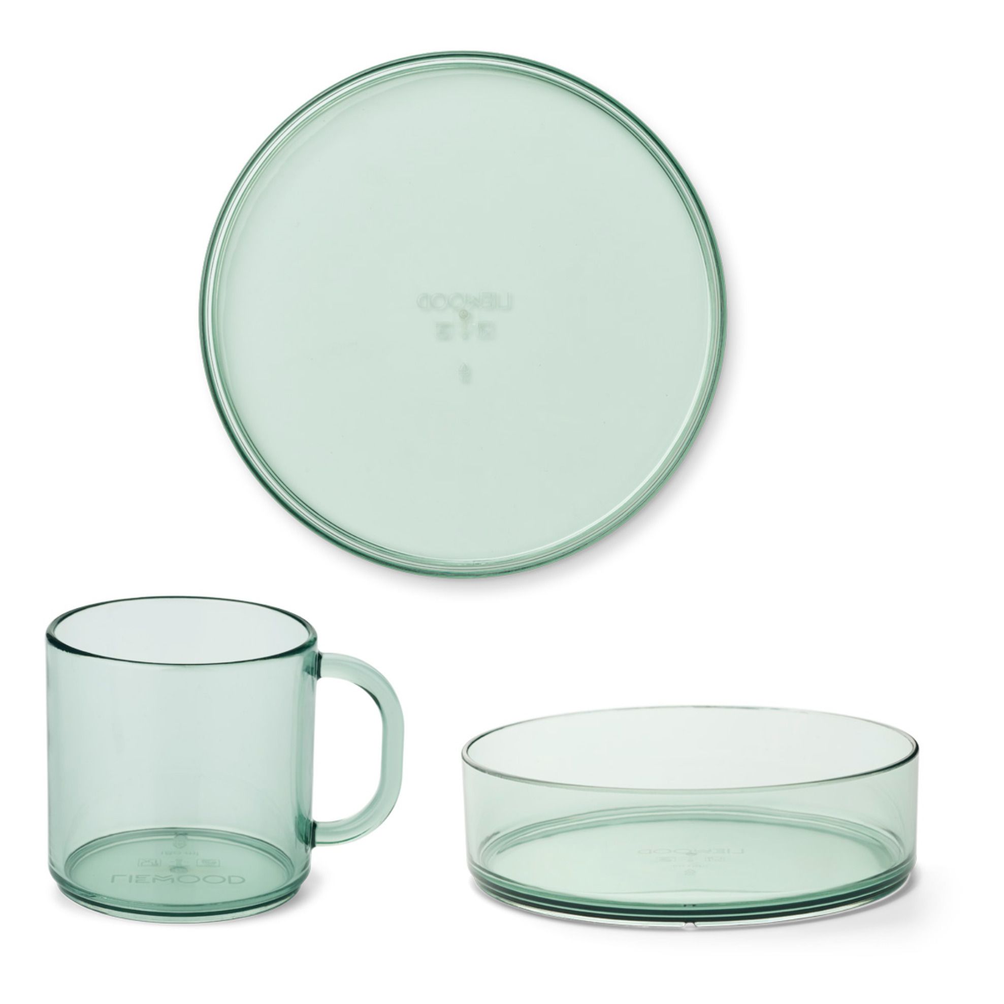 Siva Tritan Tableware Set - 3 Pieces | Verde Pálido- Imagen del producto n°0
