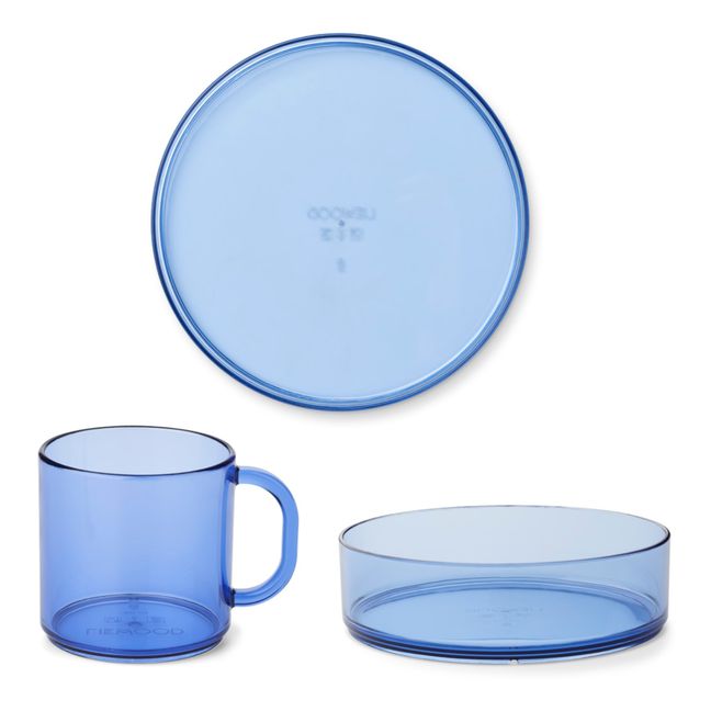 Siva Tritan Tableware Set - 3 Pieces | Blue