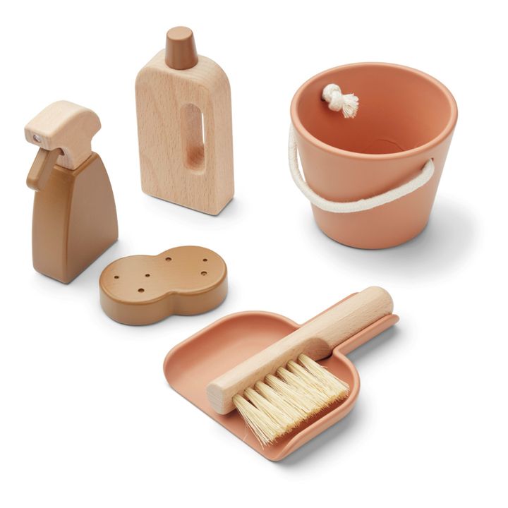 Haushalts-Set Kimbie aus Holz | Rosa- Produktbild Nr. 0