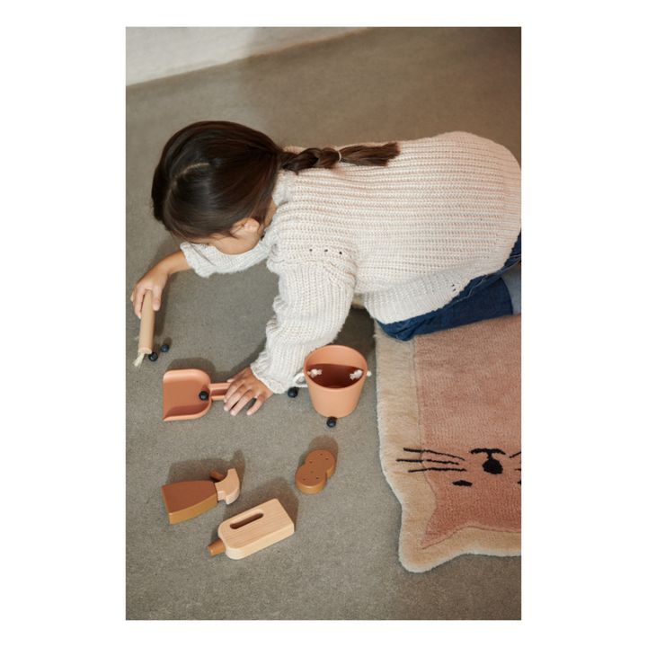 Haushalts-Set Kimbie aus Holz | Rosa- Produktbild Nr. 1