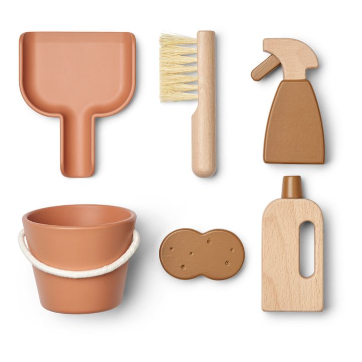 Haushalts-Set Kimbie aus Holz | Rosa- Produktbild Nr. 2