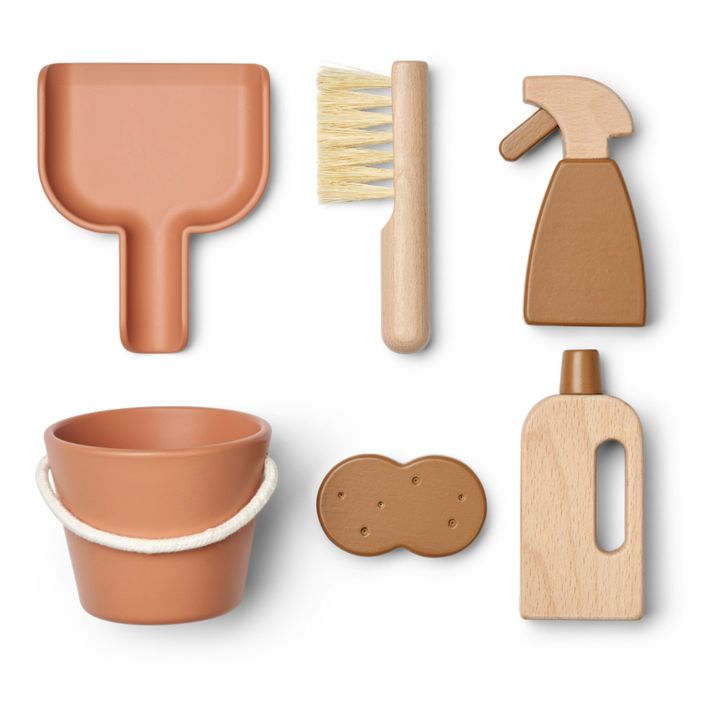 Set de ménage Kimbie en bois | Rose- Image produit n°2