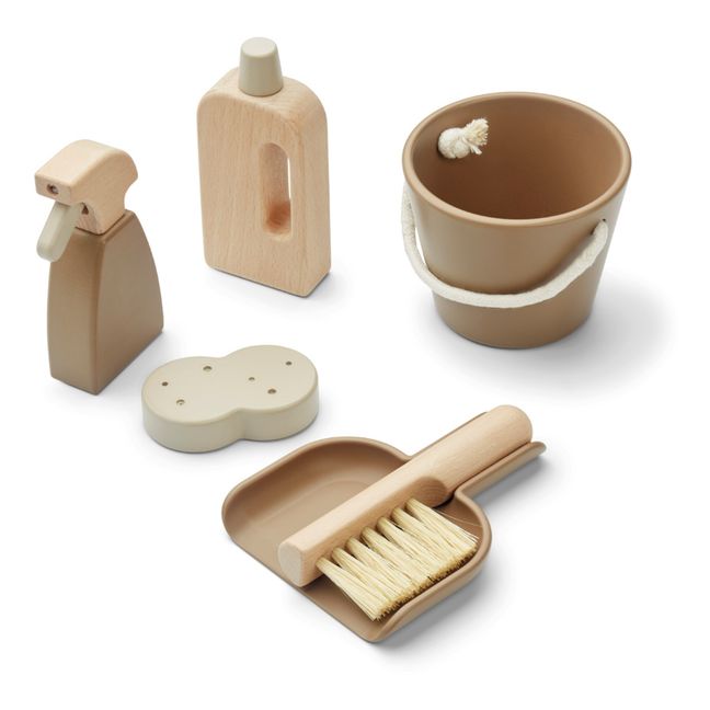 Haushalts-Set Kimbie aus Holz | Beige