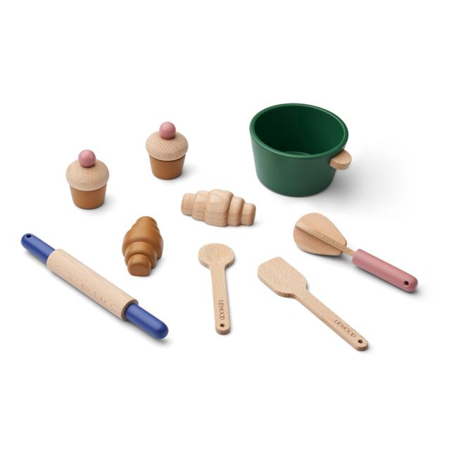 Set pour cuisiner Lisbeth en bois | Vert