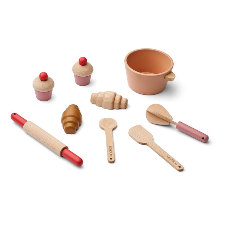 Lisbeth Wooden Cooking Set | Pink- Product image n°0