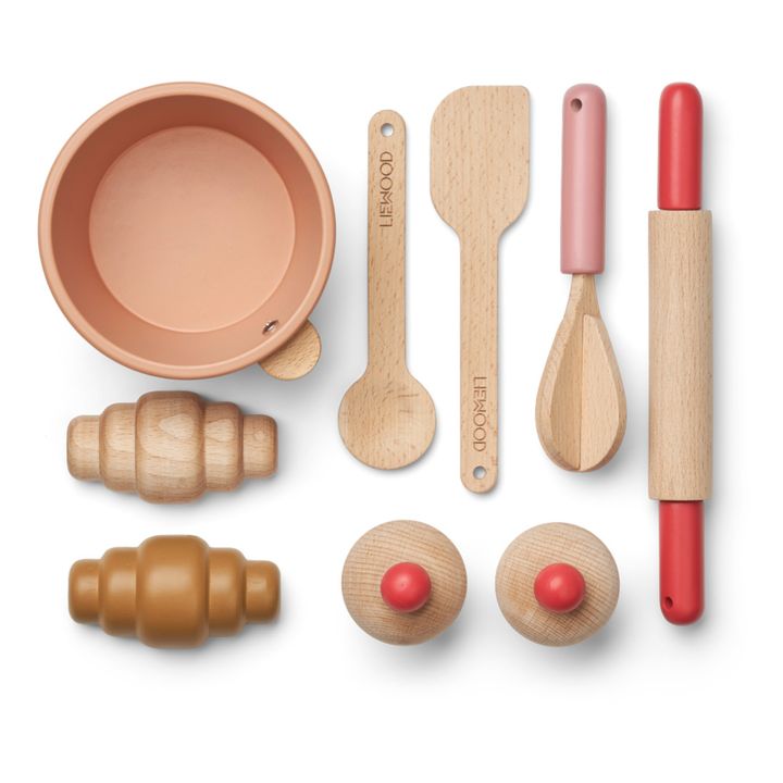 Lisbeth Wooden Cooking Set | Pink- Product image n°1