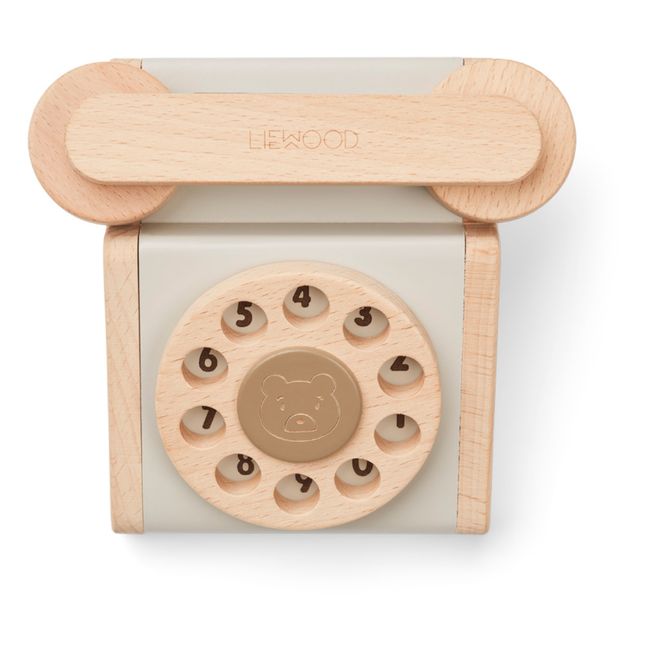 Téléphone classique Selma en bois | Marron