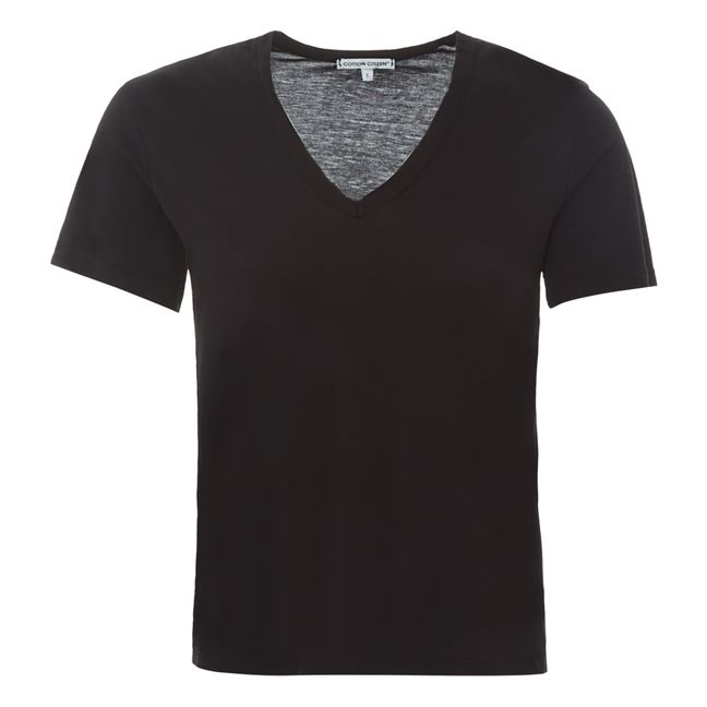 Standard V-Neck T-shirt  Schwarz