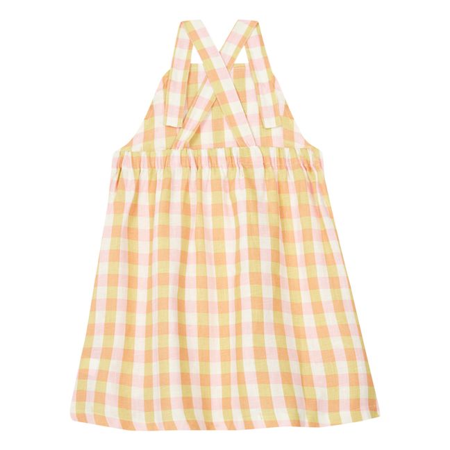 Checked Linen Dress | Naranja