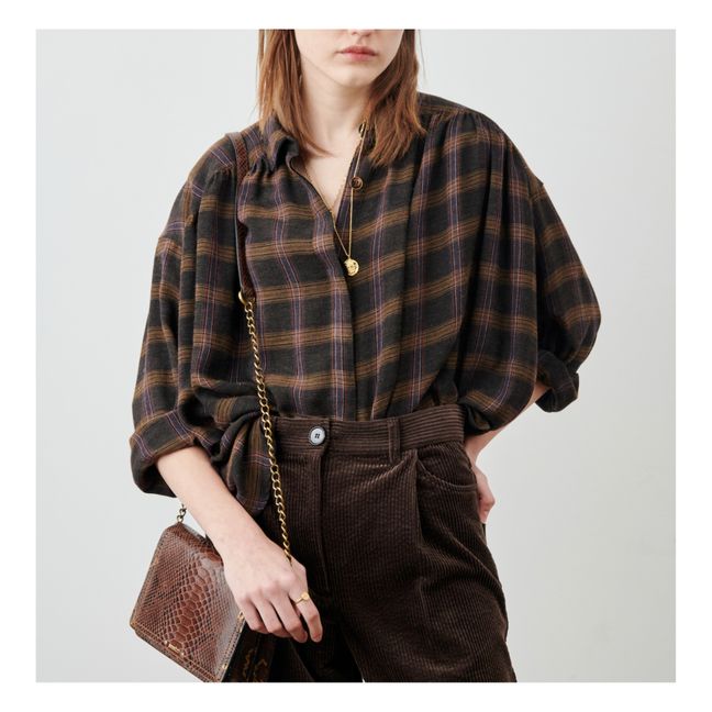 Licati Checked Shirt | Marrone