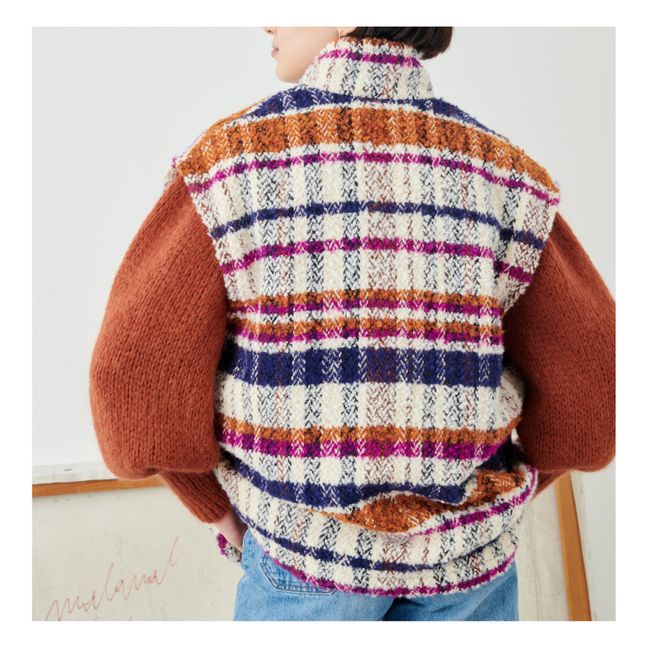Castellino Tartan Wool Vest | Crudo