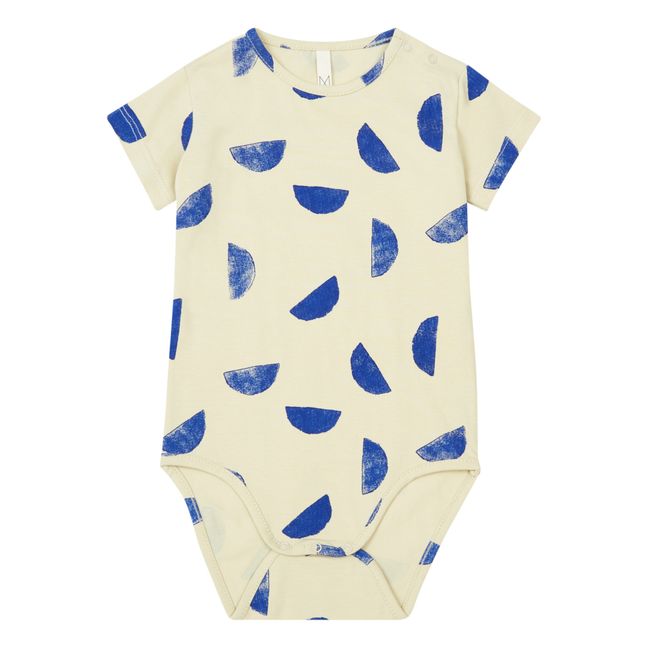 Organic Cotton Moon Baby Bodysuit Blu marino