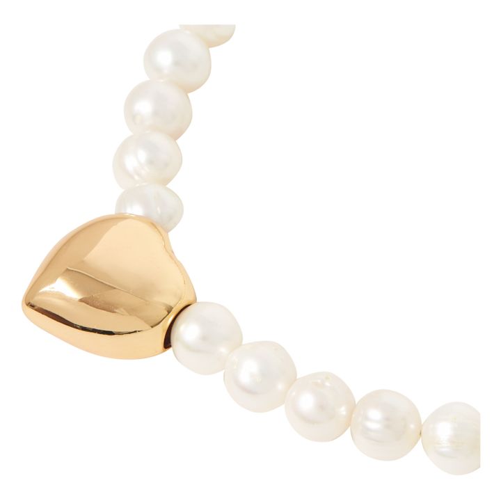 Freshwater Pearl Heart Necklace Bianco- Immagine del prodotto n°3