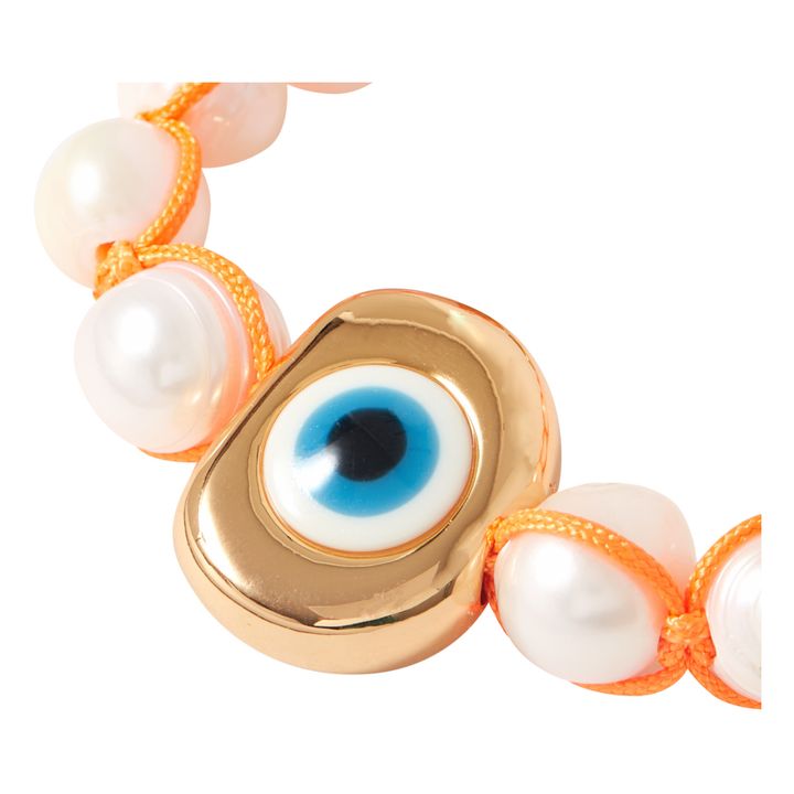 Baroque Pearl and Eye Bracelet | Arancione- Immagine del prodotto n°2