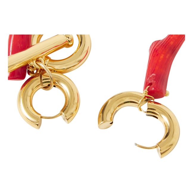 Coral Earrings Rosso