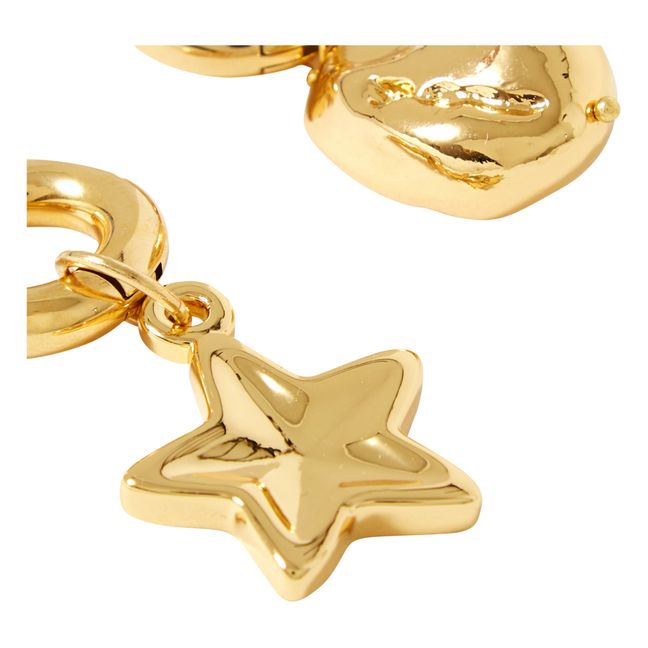 Ohrringe Barockperle und Stern | Gold