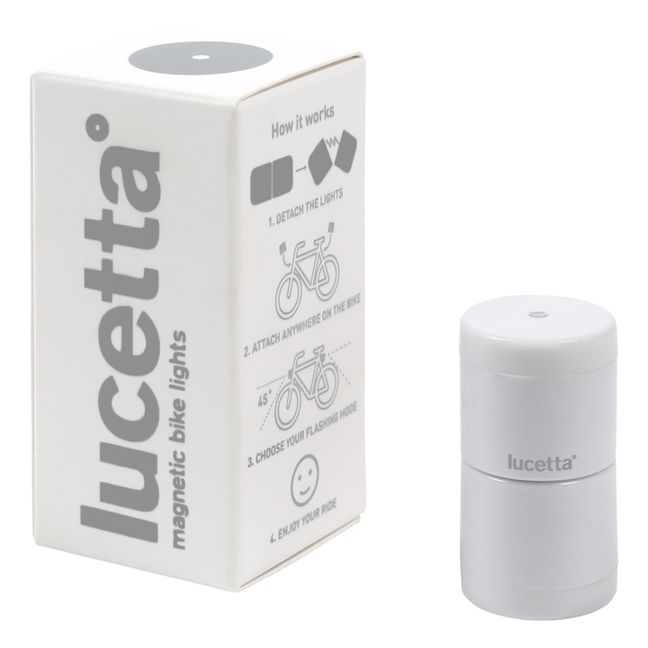 Luz magnética para bicicletas Lucetta | Blanco Satinado