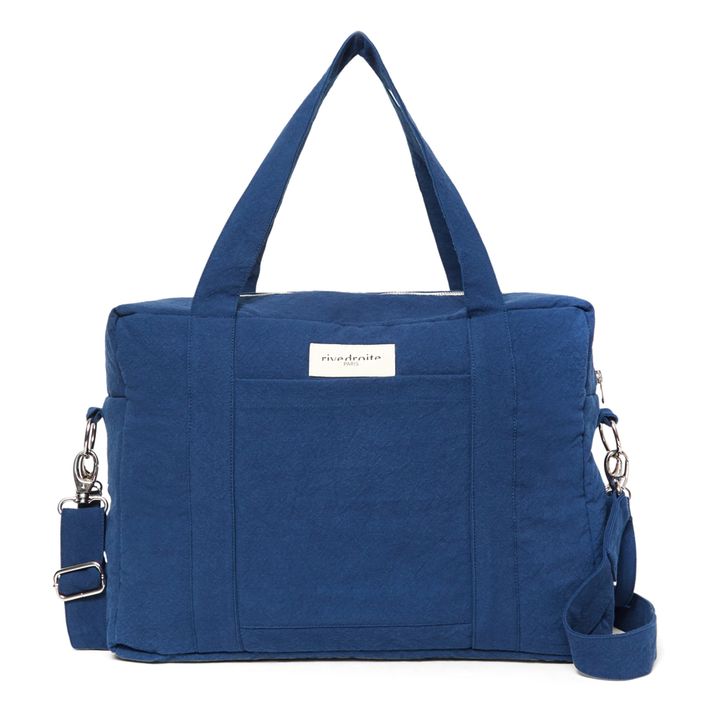 Darcy Recycled Cotton Changing Bag | Navy blue- Product image n°0