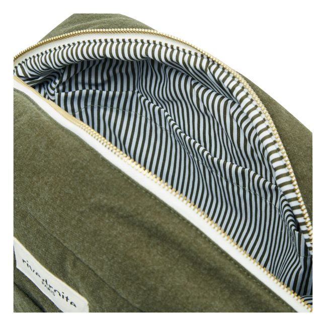 Borsa-fasciatoio, modello: Mini Darcy, in cotone riciclato | Verde militare