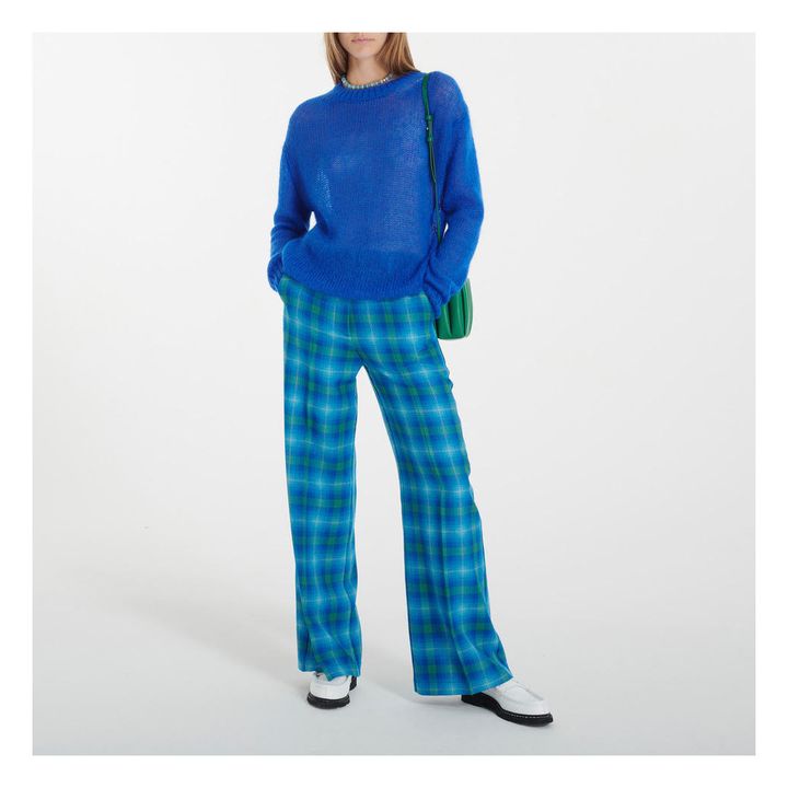 Mannish Tartan Wool Trousers Blau- Produktbild Nr. 1