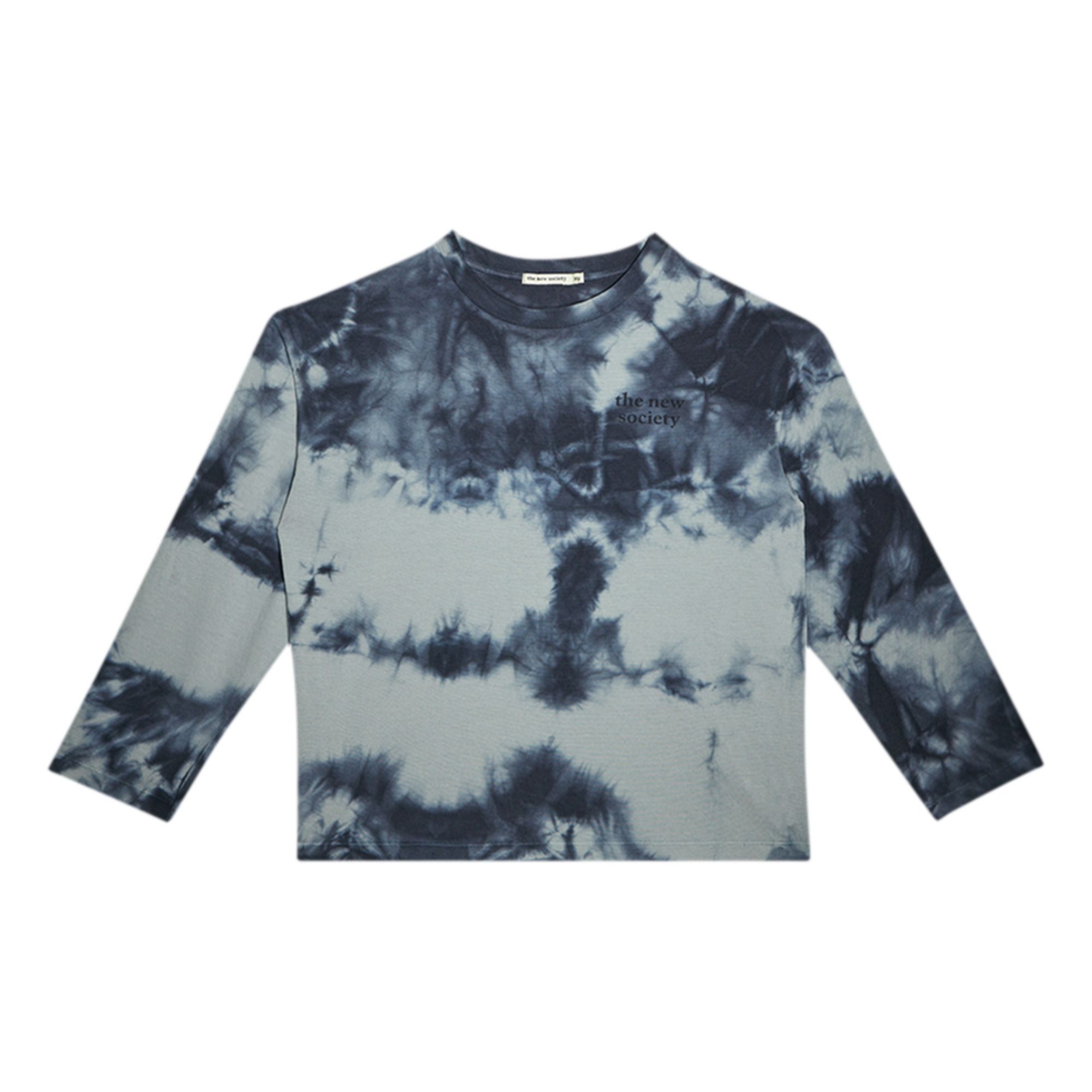 Tie-Dye Logo Long Sleeve T-shirt | Blue- Product image n°0