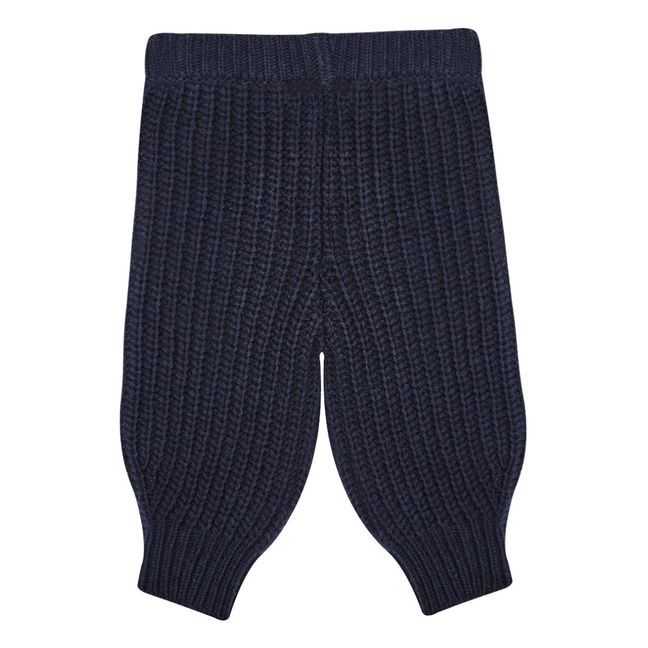 Easy Rib Trousers | Navy blue