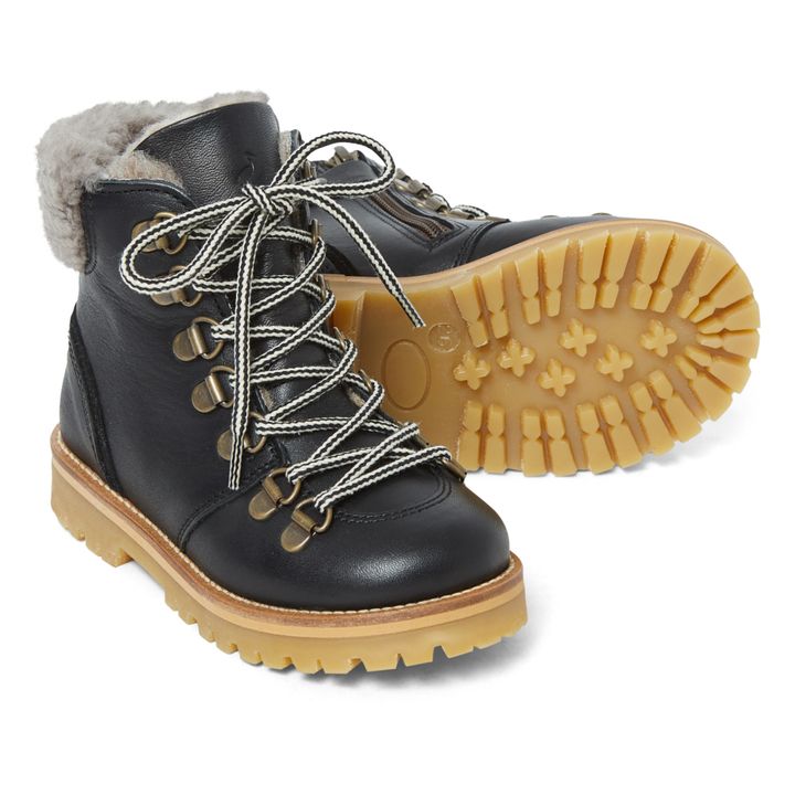 Gefütterte Boots Shearling Winter | Schwarz- Produktbild Nr. 2