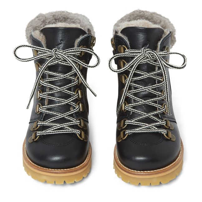 Winter Shearling Lined Boots Black