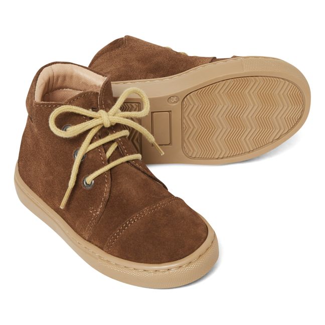 Kicks Low-Top Lace-Up Suede Boots | Brown