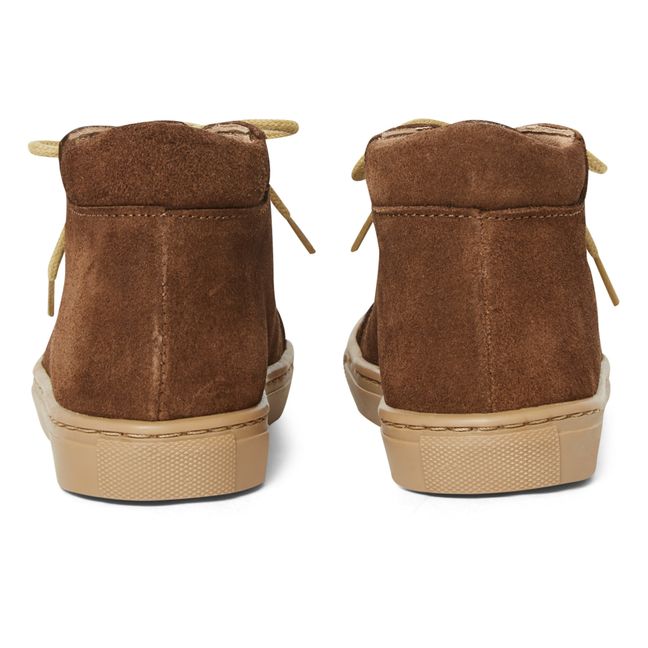 Kicks Low-Top Lace-Up Suede Boots Marrón