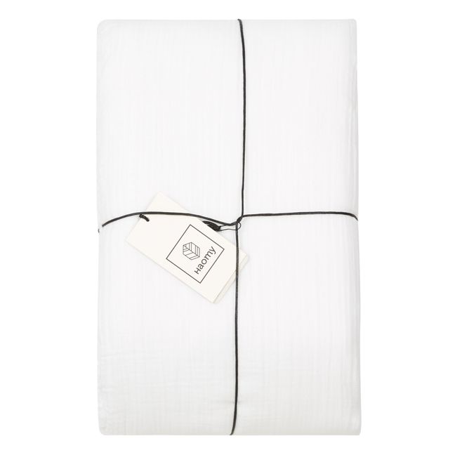 Katni Organic Cotton Fringed Duvet Cover White